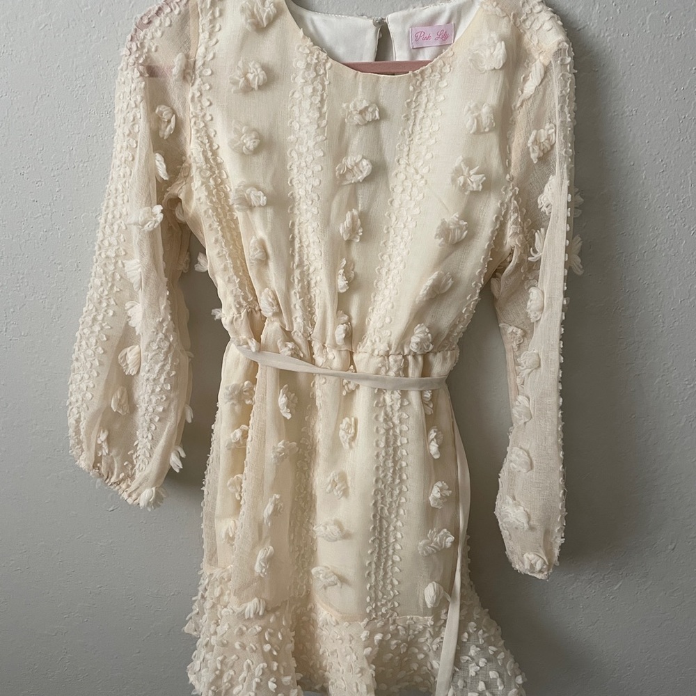 Pink Lily cream colored dress
